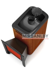 Печь Ангара 2012 Inox Витра ЗК терракота